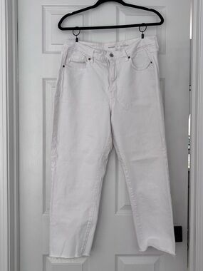 Women's White High-Rise Straight Jeans - Old Navy